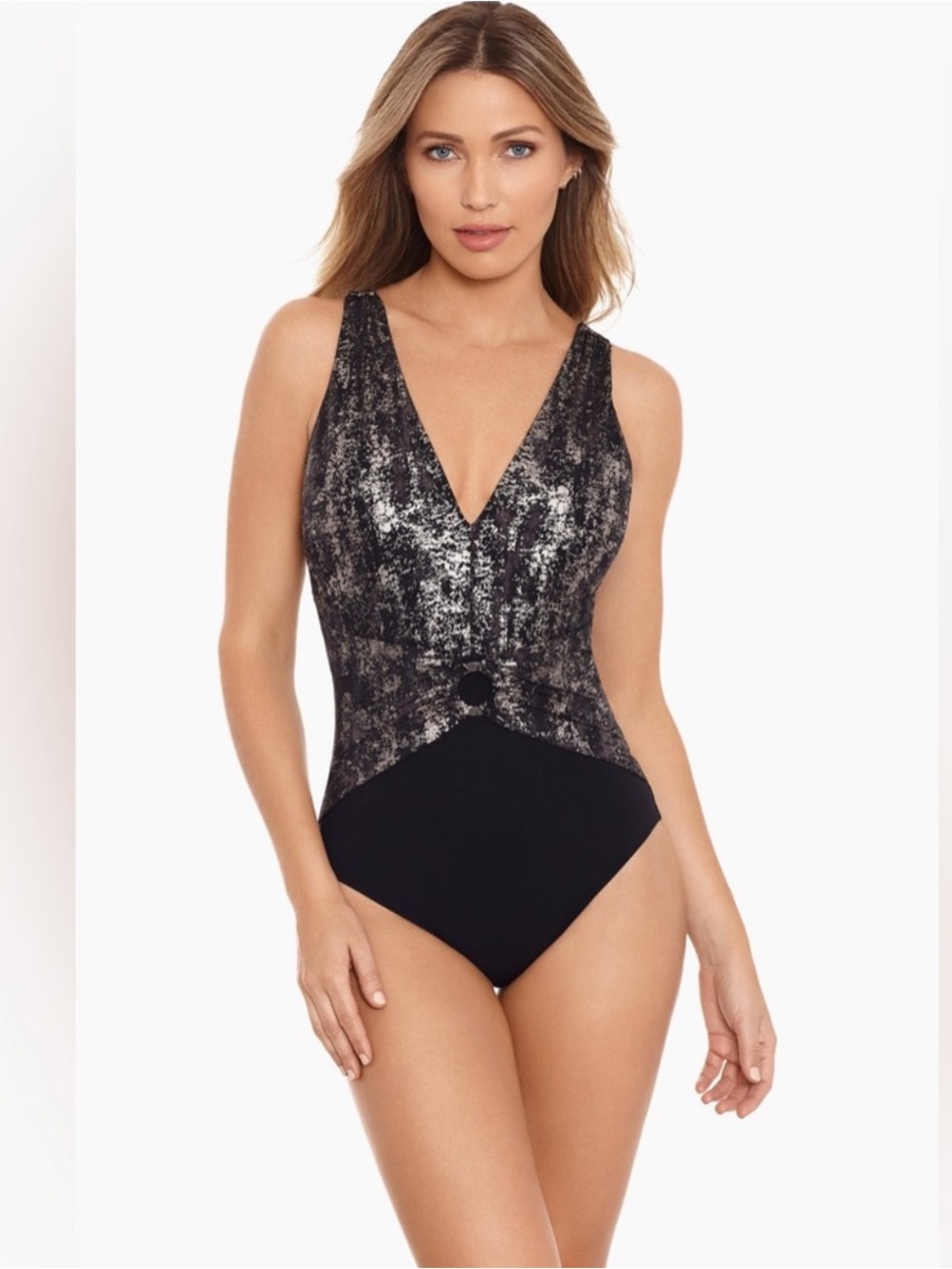 Amoressa by Miraclesuit Siddhartha Into the Mystic One Piece Swimsuit Black